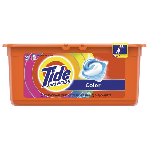 Средство для стирки в капсулах 30 шт. по 24,8 г TIDE (Тайд) Color, 1002858