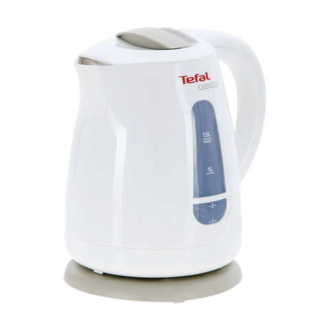 Чайник TEFAL KO29913E, 1,5 л, 2200 Вт, закрытый нагревательный элемент, пластик, белый