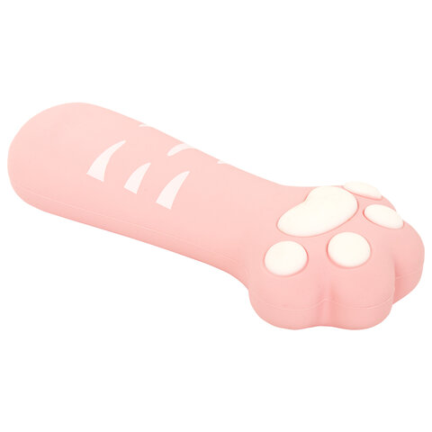 Пенал-косметичка ЮНЛАНДИЯ на молнии, силикон, "Paw Pink", розовый, 20х7 см, 270057