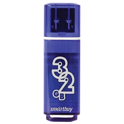 Флеш-диск 32 GB SMARTBUY Glossy USB 3.0, тёмно-синий, SB32GBGS-DB