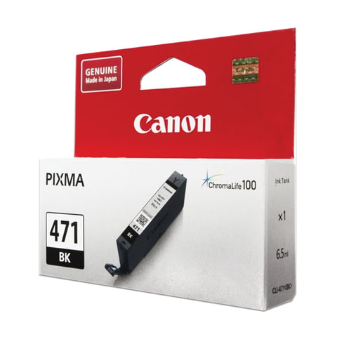 Картридж струйный CANON (CLI-471BK) PIXMA MG5740/MG6840/MG7740, черный, оригинальный, ресурс 1105 стр., 0400C001